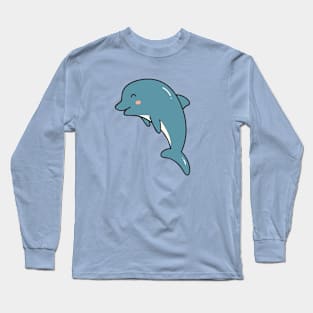 Cute Dolphin Doodle Long Sleeve T-Shirt